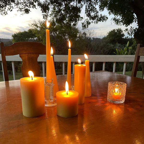 6-Hour Beeswax Taper Candle