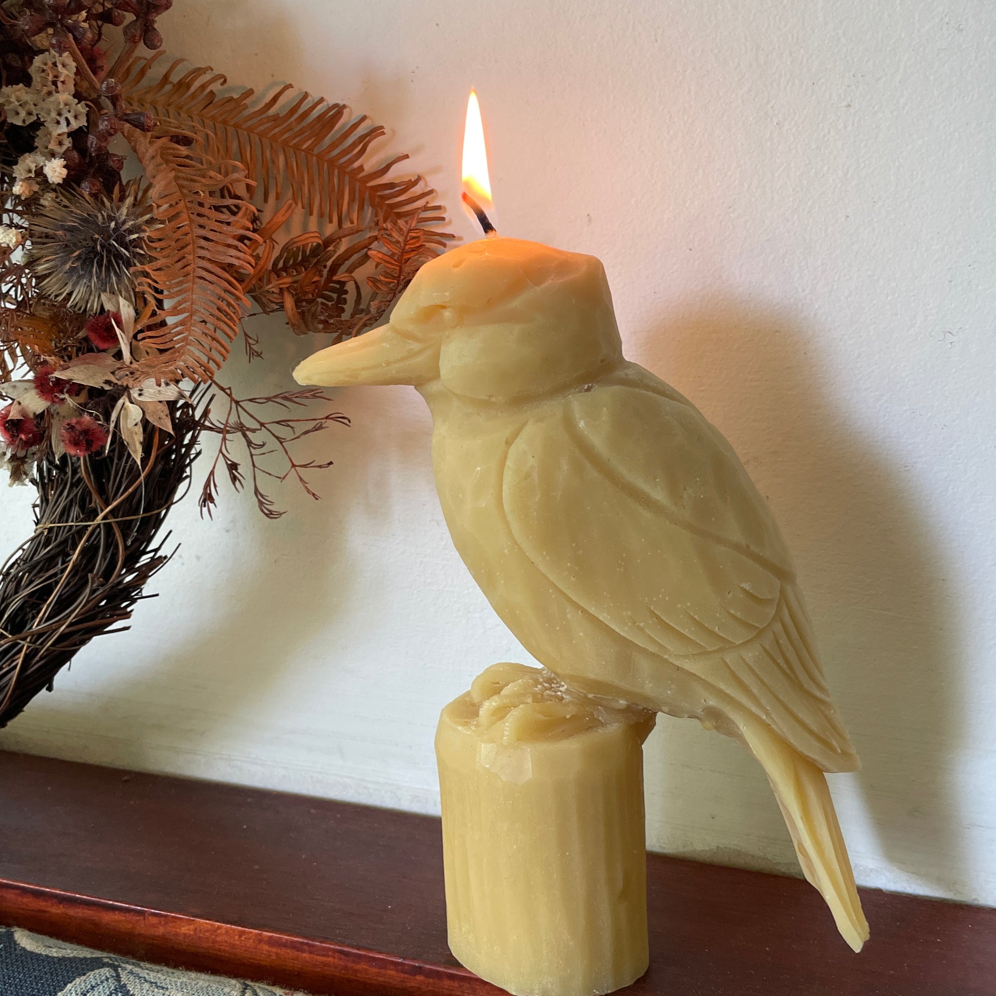 Beeswax Australian Kookaburra Candle