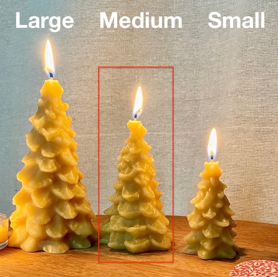 Christmas Tree Beeswax Candle