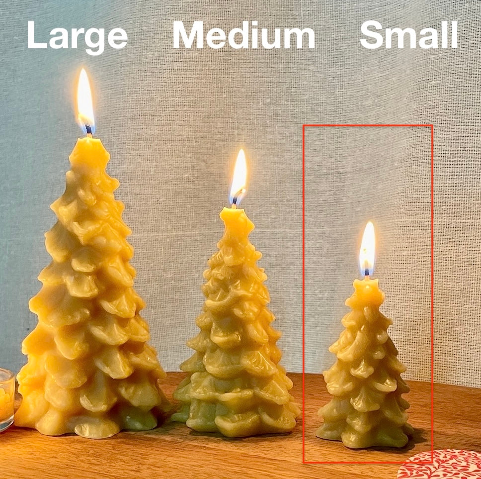 Christmas Tree Beeswax Candle